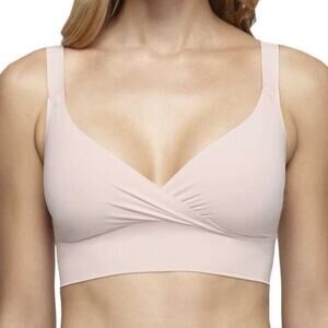 New Yummie by Heather Thomson Bra Rita Full Coverage Surplice Pink Hush Size M